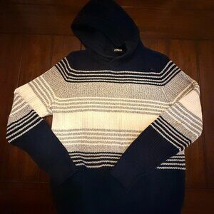 Navy blue & white sweater hoodie Express men's medium